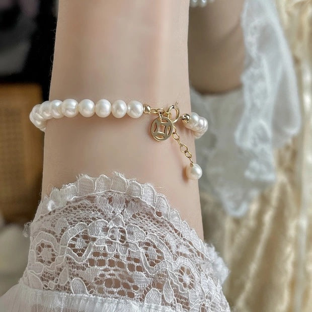 Gold-Plated Pearl Bracelet