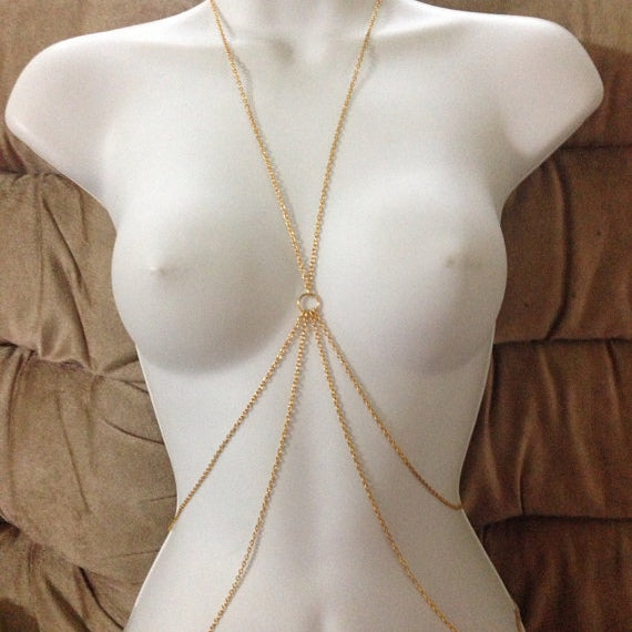 Women's Alloy Electroplating Body Chains