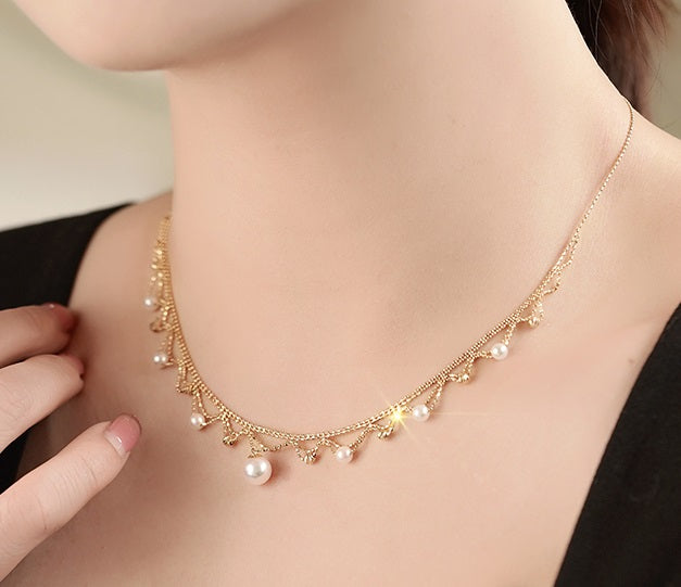 18K Seawater Pearl Lace Necklace