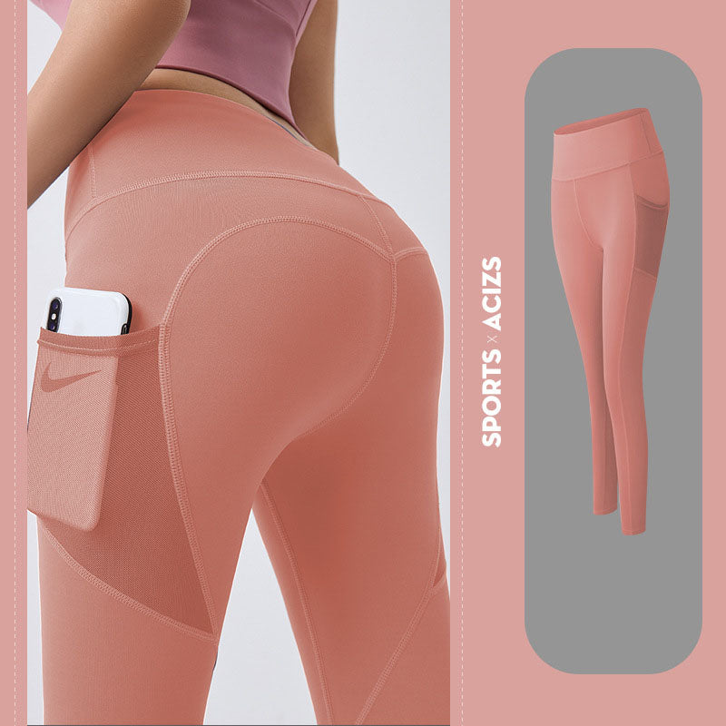 Yoga Pants Women With Pocket Leggings Sport Girl Gym Leggings - Tummy Control Jogging Tights Fitness Pants