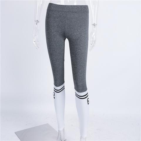 Gray & White Two Bars Leggings