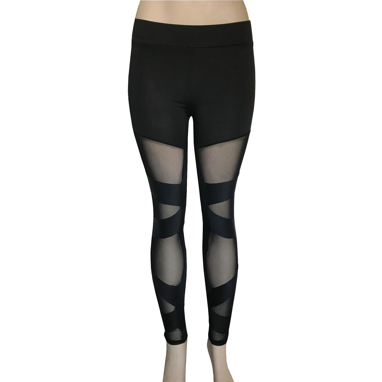 Mesh Cross Banded Leggings