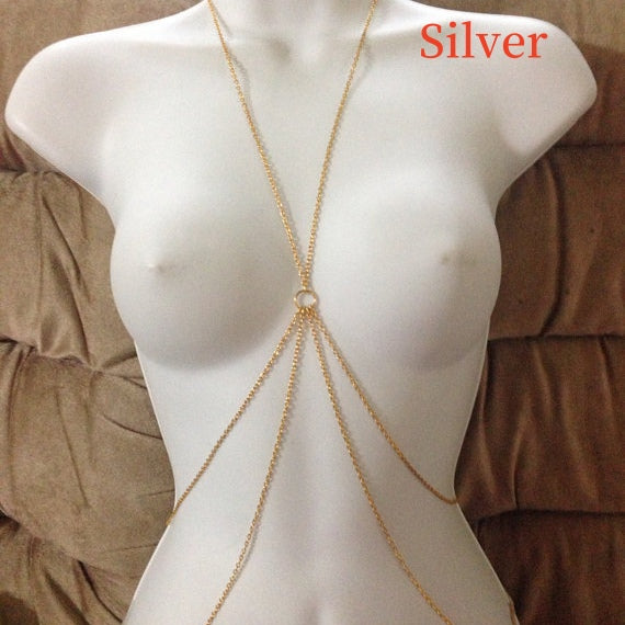 Women's Alloy Electroplating Body Chains