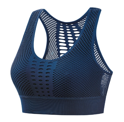 Womens Sports Bra Sexy Breathable Mesh Sports Top