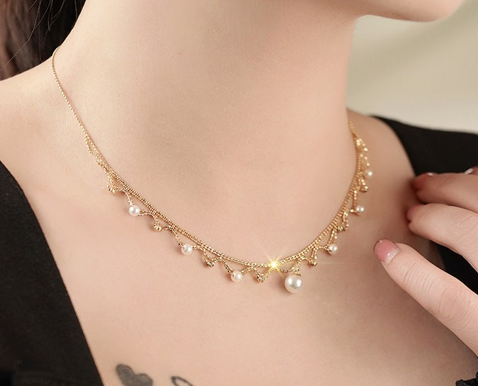 18K Seawater Pearl Lace Necklace