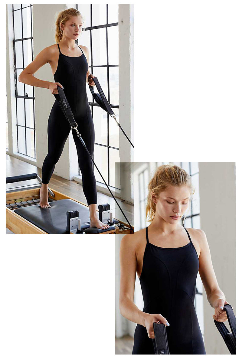 Yoga Jumpsuit Women Sport Suit Gym Fitness Clothes Tight Breathable Set