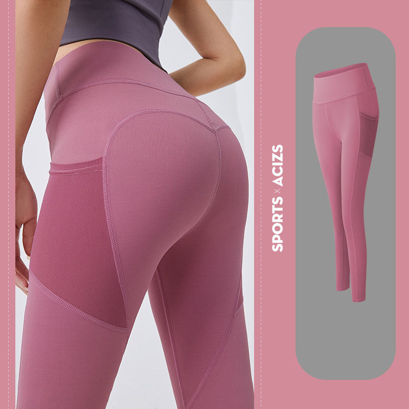 Yoga Pants Women With Pocket Leggings Sport Girl Gym Leggings - Tummy Control Jogging Tights Fitness Pants