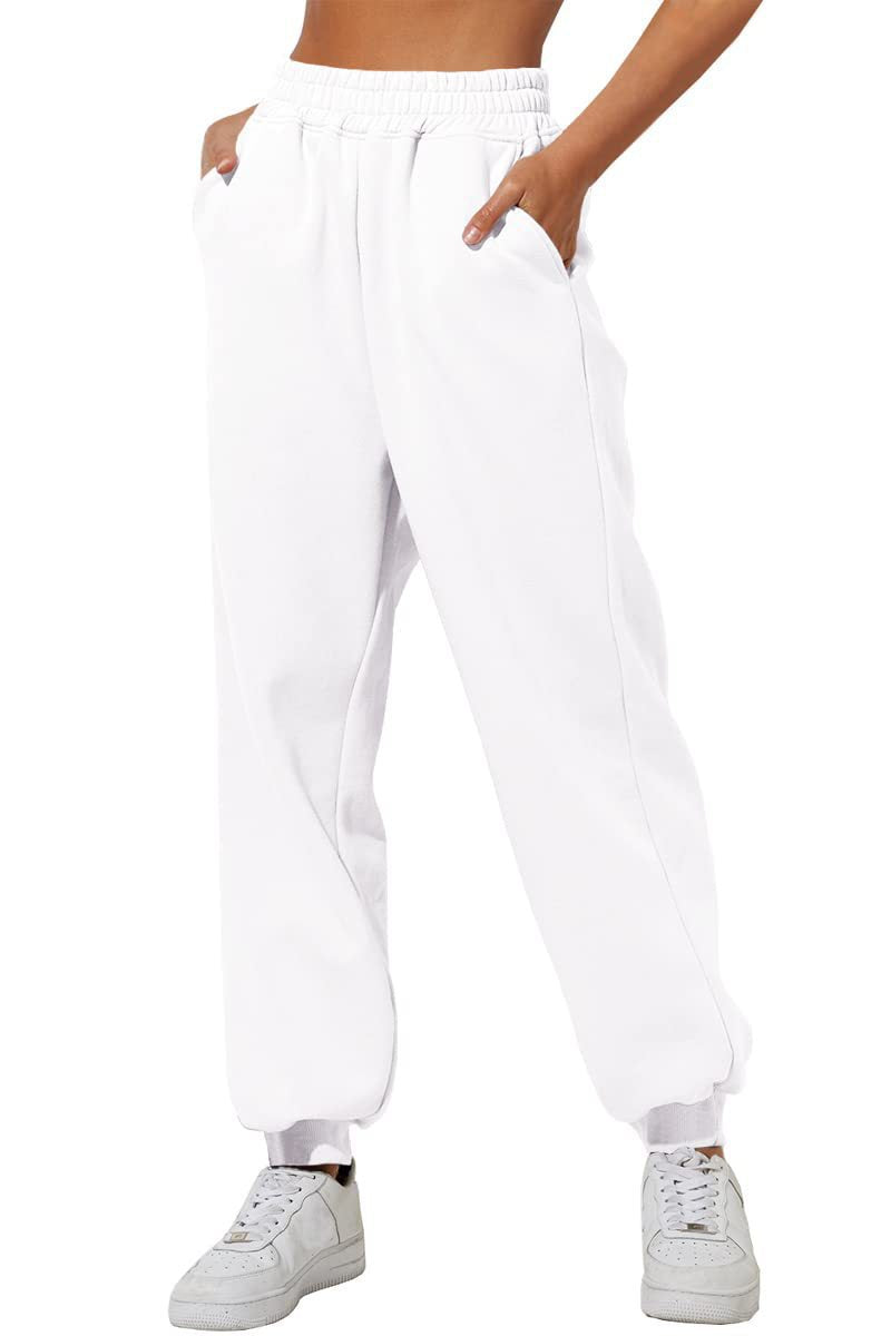 Women's Trousers With Pockets High Waist Loose Joggers - Casual Sports Pants