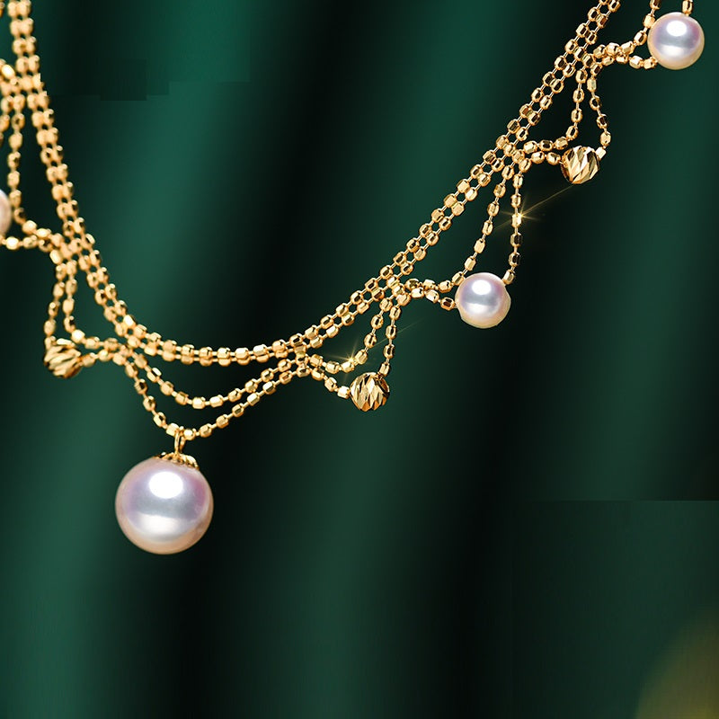 18K Seawater Pearl Lace Necklace