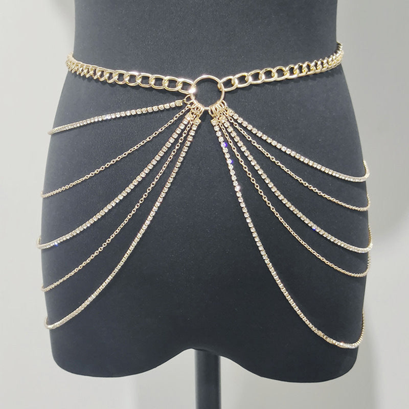 Festival Metal Waist Chain Spider Lace Pattern