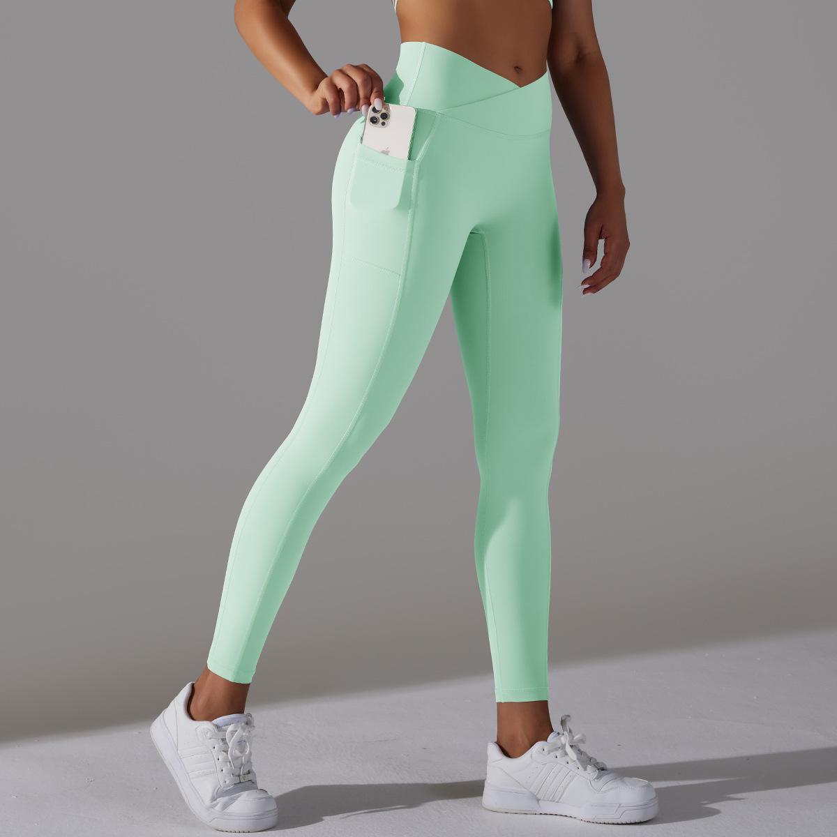 Cross Waist Pocket - Stretch Fitness Leggings