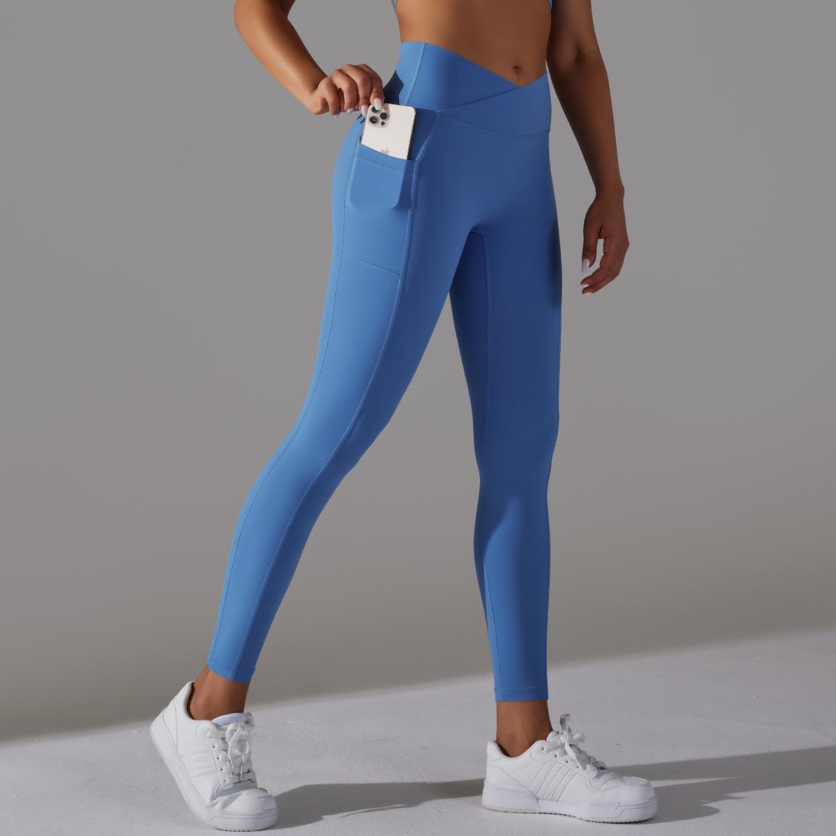 Cross Waist Pocket - Stretch Fitness Leggings