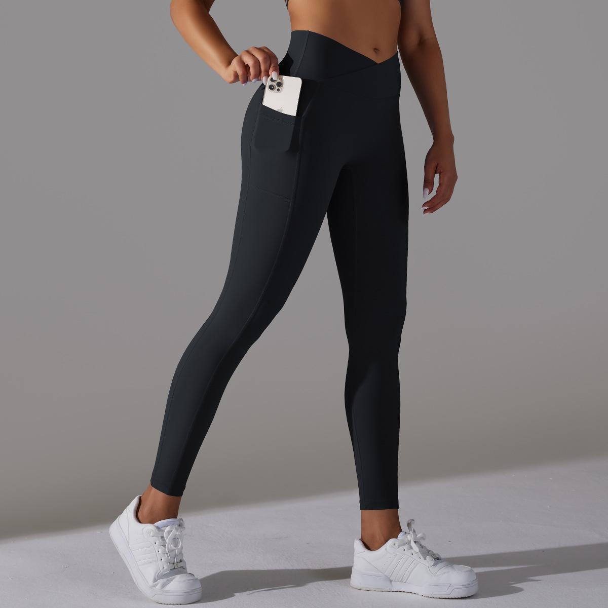 Cross Waist Pocket - Stretch Fitness Leggings