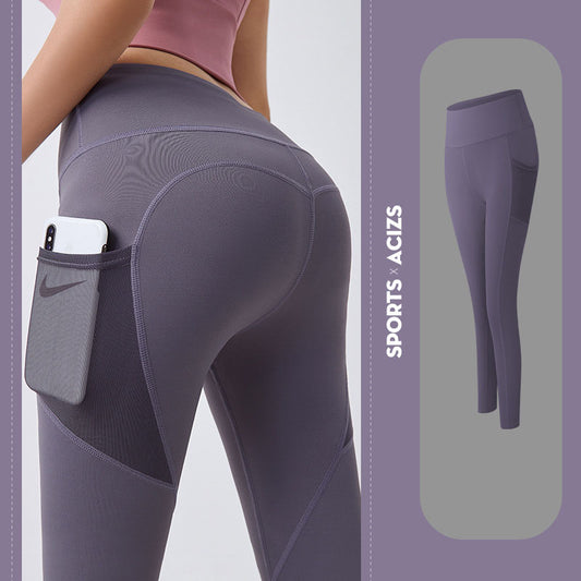 Yoga Pants Women With Pocket Leggings Sport Girl Gym Leggings - Tummy Control Jogging Tights Fitness Pants