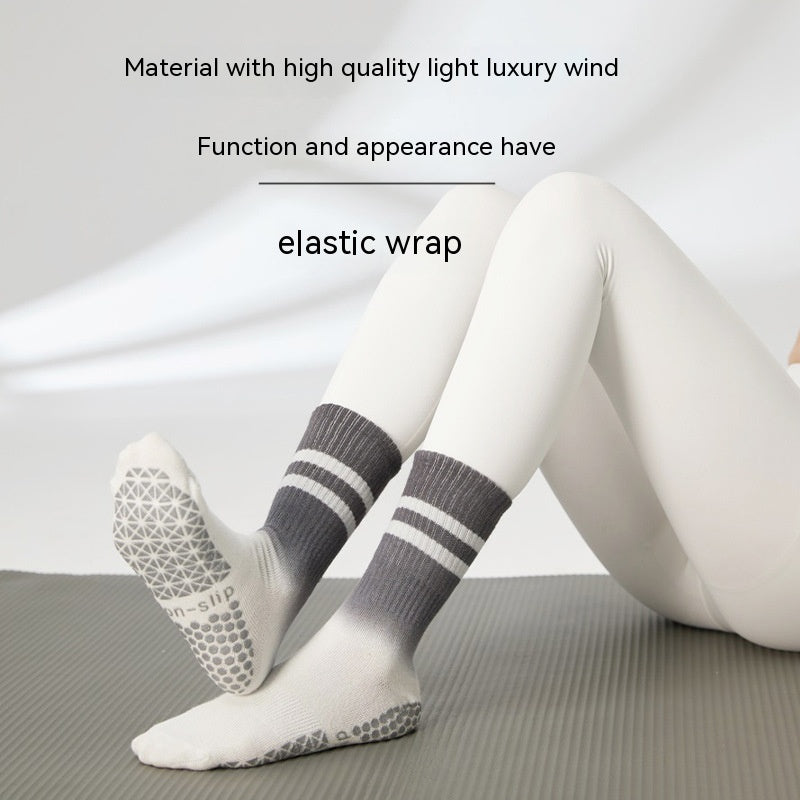 Striped Gradient Yoga Middle Tube Non-slip Pilates Socks