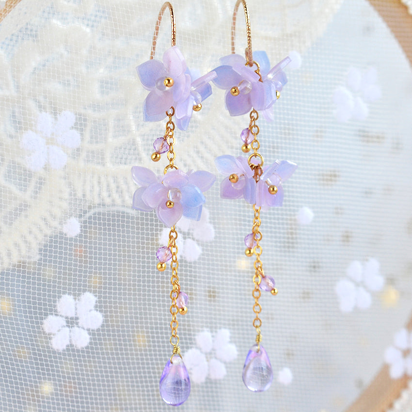 Handmade Purple Sun Flower Ear Clip