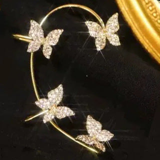 Butterfly Ear Clip And Ear Hook Fashion Earring