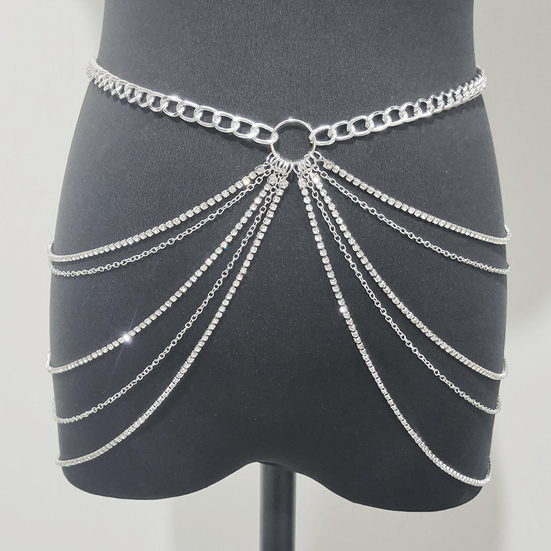 Festival Metal Waist Chain Spider Lace Pattern