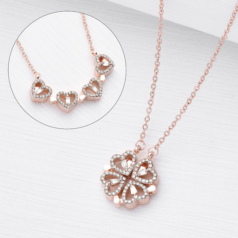 Variety Four-Leaf Clover Non-Fading Light Luxury Titanium Steel Necklace